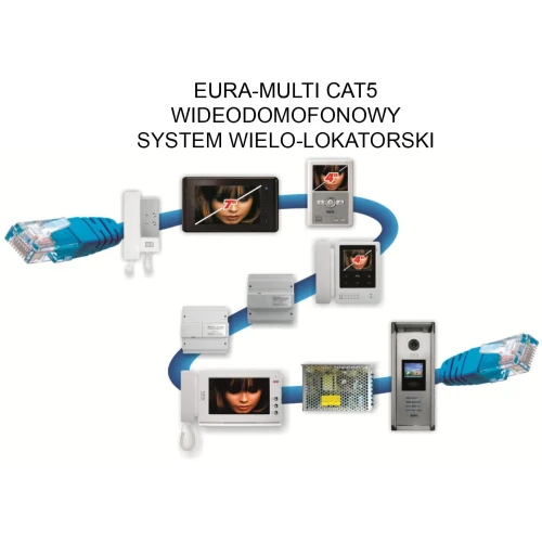 Kaseta zewnętrzna domofonu EURA PROFESSIONAL CAT5 VMA-27A5 V.2 kolor CCD funkcja karty zbliżeniowej