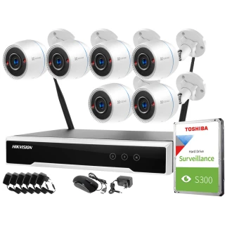 Monitoring zestaw bezprzewodowy Hikvision  Ezviz 6 kamer C3T WiFi Full HD 1080p 1TB
