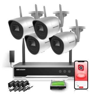 Monitoring zestaw bezprzewodowy Hikvision 4 kamery WiFi 4Mpx 1TB NK44W0H-1T(WD) / WIFIKIT-B4-4CH