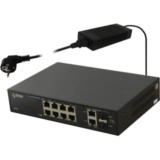 Switch 10-portowy SF108 do 8 kamer IP