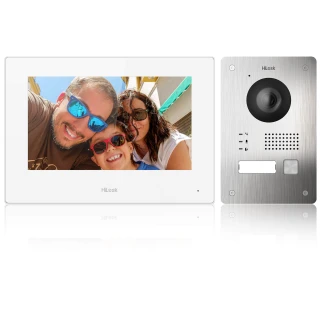 Wideodomofon HD-VIS-02-W, 2-żyłowy, Full HD, 144st, Pamięć, WiFi, Aplikacja HiLook by Hikvision