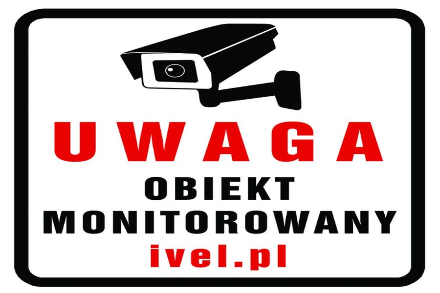 Naklejka obiekt monitorowany