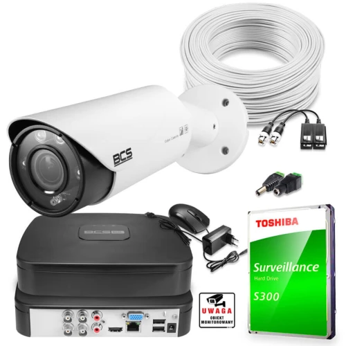 Zestaw do monitoringu z kamerą tubową 5 Mpx BCS-TQE6500IR3-B i akcesoriami