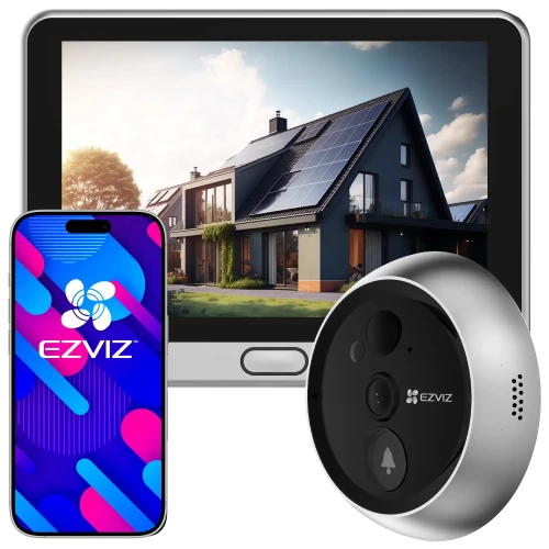 Outlet: Wizjer elektroniczny do drzwi EZVIZ DP2C z kamerą na podczerwień i czujką PIR