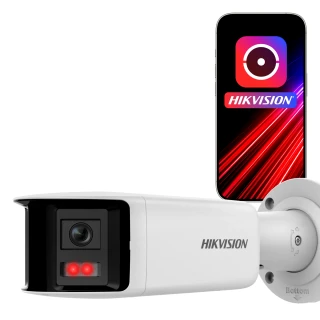 Kamera panoramiczna IP Hikvision DS-2CD2T46G2P-ISU/SL(2.8MM)(C) Acusense, 4.1Mpx, 2x 2.8mm 