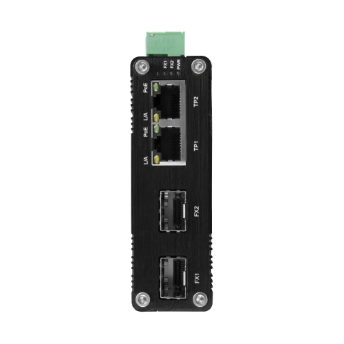 2 portowy przemysłowy switch PoE na szynę DIN BCS-ISP02G-2SFP