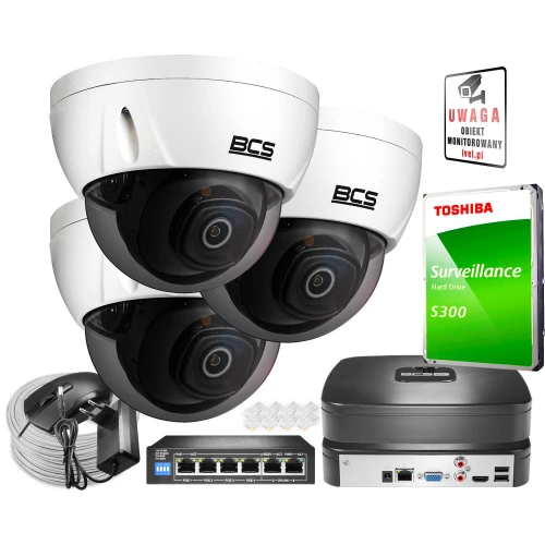 System monitoringu: 3x kamera wandaloodporna IK10 FullHD, funkcje inteligentne+ mini rejestrator