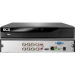 Monitoring 5MPx zestaw do firmy domu BCS Rejestrator cyfrowy hybrydowy BCS-L-XVR0801-4KE-IV 8x Kamer BCS-TA45VSR6-G Akcesoria