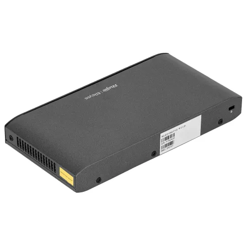 Czarny, prostokątny dysk zewnętrzny z logo "Icy Box" na górze, posiadający wentylację po jednej stronie. Na boku znajduje się etykieta z kodem kreskowym i numerem seryjnym.