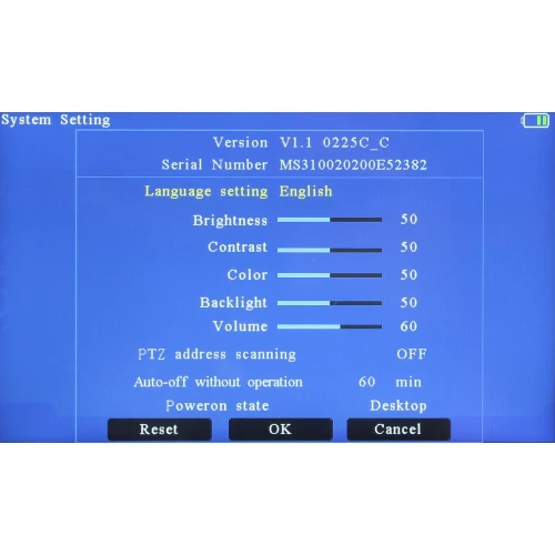 Monitor AHD, HD-CVI, HD-TVI, PAL MS-ACT50-4K 5 cali