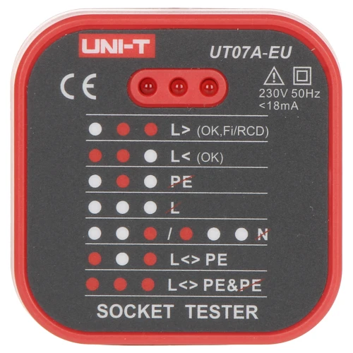 Tester gniazd sieciowych UT-07A-EU UNI-T
