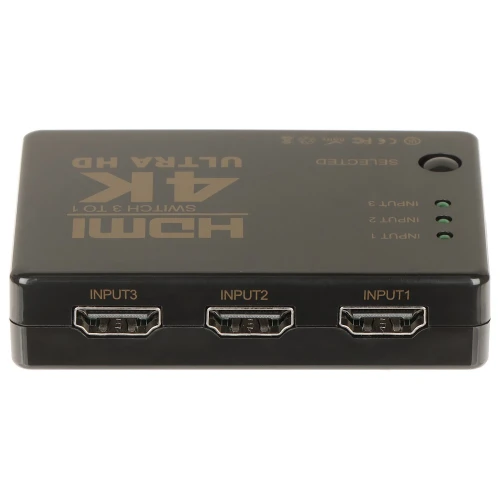 Przełącznik HDMI-SW-3/1-IR-4K