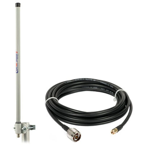 Antena dookolna ProEter WLAN 2,4GHz 10 dB + przewód 5m wtyk SMA/RP