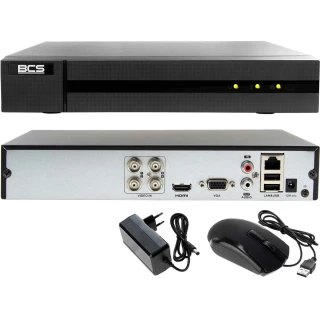 BCS-B-XVR0401(II) BCS Rejestrator do monitoringu domu, firmy, garażu HD-TVI AHD CVI IP