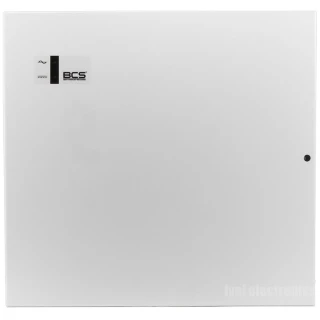 Na zdjęciu znajduje się zasilacz awaryjny BCS-UPS/A8/E w białej obudowie. Produkt BCS-UPS/A8/E jest przeznaczony do zapewnienia zasilania awaryjnego dla systemów monitoringu.