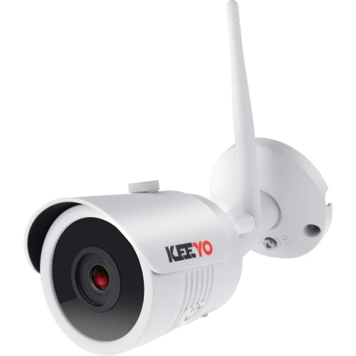 Zestaw do monitoringu Wifi Bezprzewodowy Keeyo H265+ Full HD IR 30m 1TB 4 Kamery tubowe