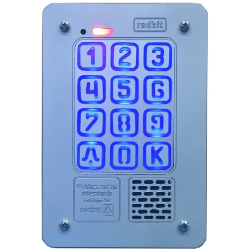 Zestaw 7-rodzinny Radbit Cyfrowy panel domofonowy KEC-4 PT MINI GD36