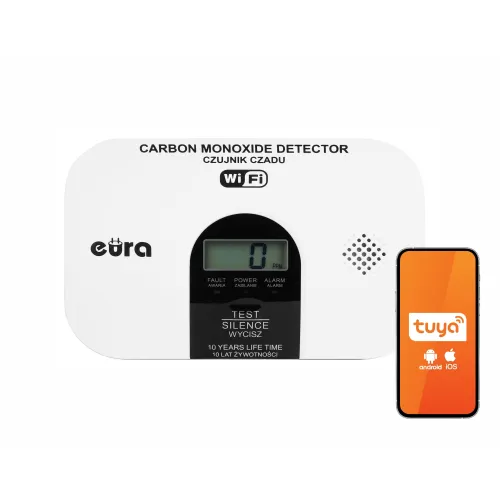 Czujnik czadu EURA CD-53A2v2300-TY/B Wi-Fi - certyfikat CNBOP-PiB