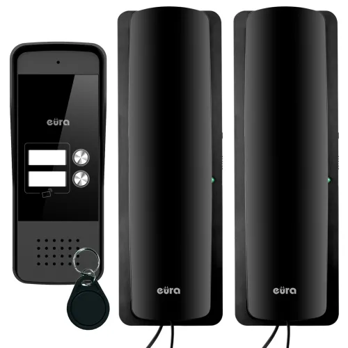 Domofon EURA ADP-26A3 2-rodzinny czarny
