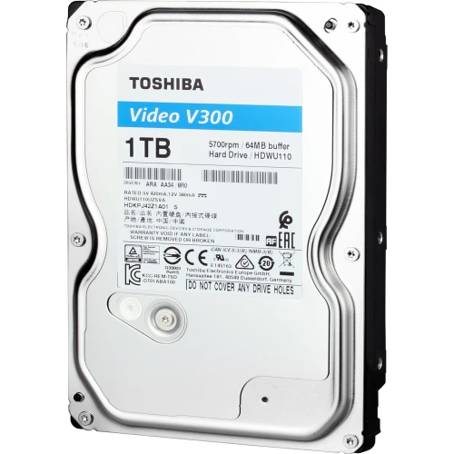 Dysk twardy do pracy ciągłej 24/7 monitoringu Toshiba 1TB V300