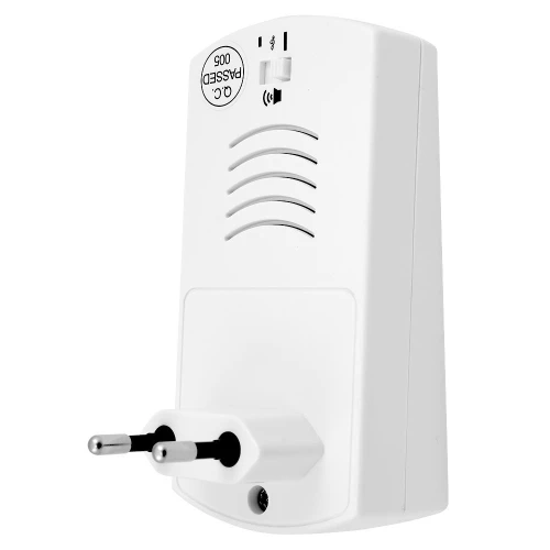 Dzwonek bezprzewodowy EURA WDP-05A3 - biały, kodowany, możliwość rozbudowy, zasilanie 230V/50 Hz