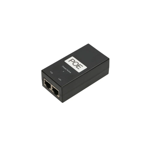 Extralink POE-48-24W-G | Zasilacz PoE | 48V, 0,5A, 24W, Gigabit, kabel w zestawie 802.3af/at