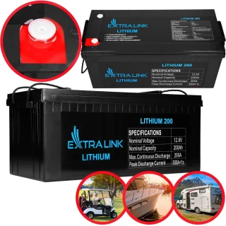 Extralink LiFePO4 200AH | Akumulator | 12.8V, BMS