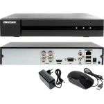 Zestaw po skrętce do monitoringu Hikvision Hiwatch Turbo HD, AHD, CVI rejestrator 4 kanałowy, kamera 4 x HWT-B120-M, 1TB, Akcesoria