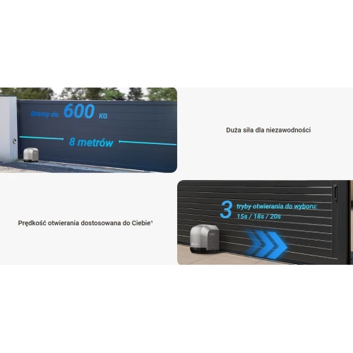 Zestaw EZVIZ HG2 600 PRO do bram przesuwnych 600kg z kamerą
