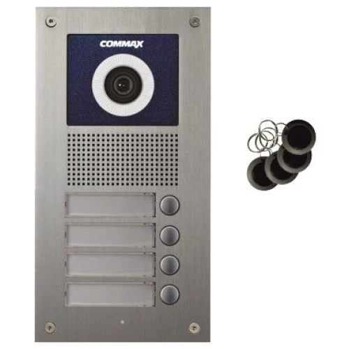 Kamera 4-abonentowa z regulacją optyki i czytnikiem RFID Commax DRC-4UC/RFID