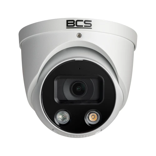 Kamera IP kopułowa 8Mpx BCS-L-EIP58FCL3-AI1 z alarmami świetlnymi i dźwiękowymi