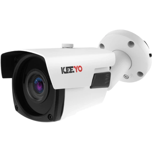 Keeyo Zestaw monitoringu 4 x Kamera zewnętrzna IR 60m H265+ Zoom 1TB