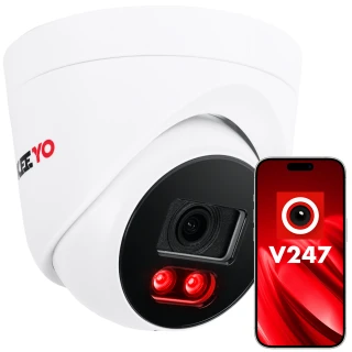 Kamera kopułowa IP KEEYO LV-V-IP8M25DF-E 8Mpx, IR 25m