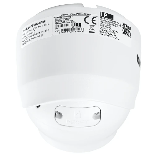 Kamera kopułowa IP KEEYO LV-V-IP8M40DF-B-II 8Mpx IR 40m