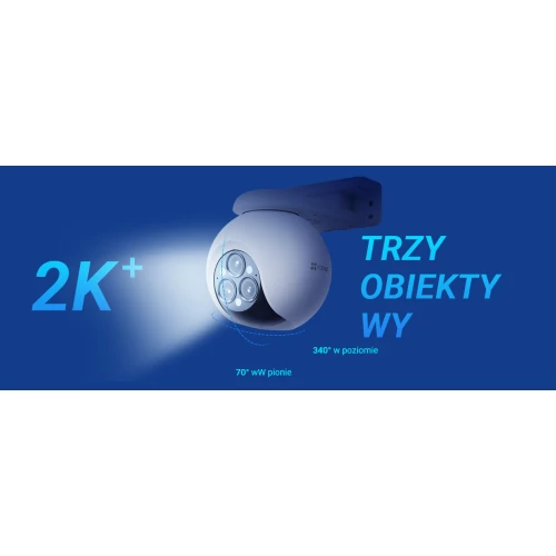 Kamera obrotowa IP Wi-Fi EZVIZ H80f Multi 2K+ x3, Zoom, AI, Detekcja, Audio