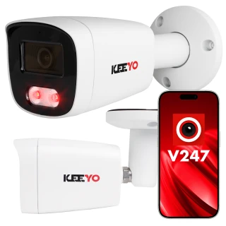 Kamera tubowa IP 5Mpx IR 25m KEEYO LV-V-IP5M25TF-B-II AI Audio