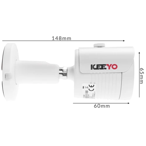 Kamera tubowa KEEYO LV-AL5M3TF-II 4in1 5MPx AHD TVI 4MPx CVI
