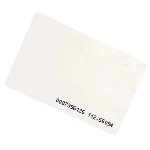 Karta RFID EMC-02 125kHz 0,8mm z numerem (8H10D+W24A) biała laminowana