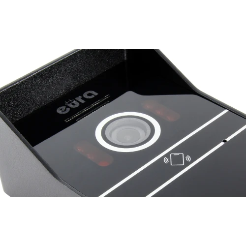 Kaseta zewnętrzna wideodomofonu EURA VDA-63C5 - trójrodzinna, czarna, kamera 1080p., czytnik RFID