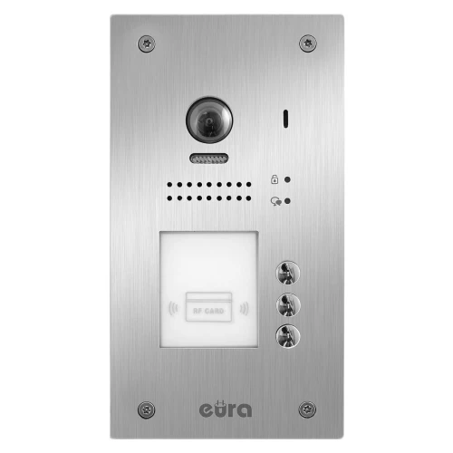 Kaseta zewnętrzna domofonu EURA VDA-91A5 "2EASY" 3-lokatorska, podtynkowa , z funkcją karty zbliżeniowej