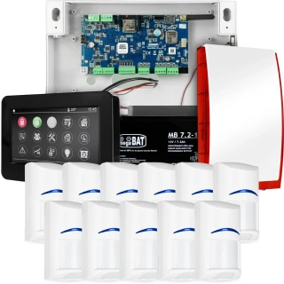 Kompletny system alarmowy NeoGSM-IP, 11x czujka BOSCH, TPR-4BS-P,  GSM WiFi