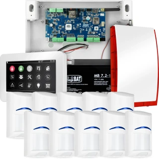 Kompletny system alarmowy NEOLTE-IP, 10x czujka BOSCH, TPR-4WS-P, GSM WiFi