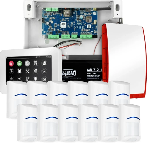 Kompletny system alarmowy NEOLTE-IP, 12x czujka BOSCH, TPR-4WS-P, GSM WiFi