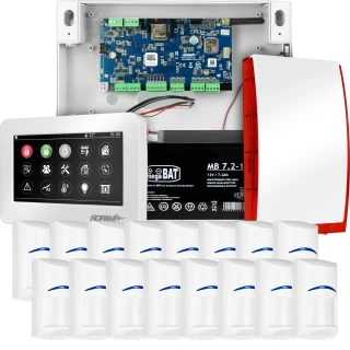 Kompletny system alarmowy NEOLTE-IP, 16x czujka BOSCH, TPR-4WS-P, GSM WiFi