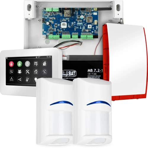 Kompletny system alarmowy NEOLTE-IP, 2x czujka BOSCH, TPR-4WS-P, GSM WiFi