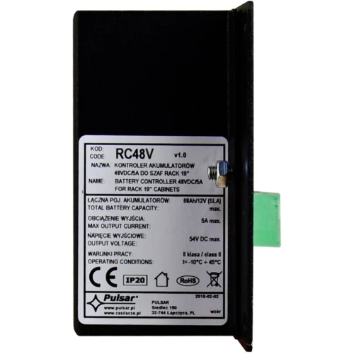 Kontroler akumulatorów RC48V 48VDC/5A do szaf RACK 19″