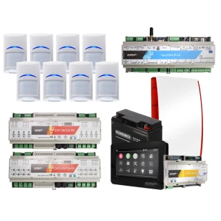 System alarmowy Ropam NeoGSM-IP-64 DIN, Czarny, 8x Czujka Sterowanie roletami, oświetleniem, powiadamianie GSM, Wifi 
