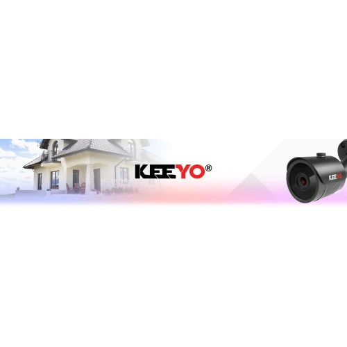 Zestaw do monitoringu 2x kamera LV-AL30HT-II zasilacz przewód akcesoria Keeyo Podgląd TV