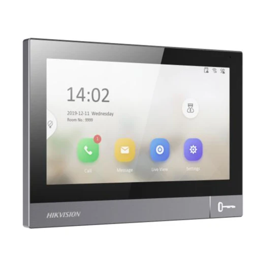 Monitor do Wideodomofonu Hikvision DS-KH8381-WTE1, dotykowy ekran, LCD IPS, WiFi,PoE, gniazdo SD