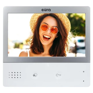 Monitor EURA PRO IP VIP-01A5 - ekran 7", biały, głośnomówiący, dotykowy
